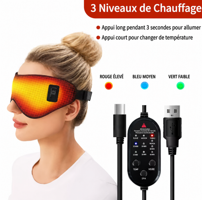 Softeye - Masque yeux chauffant avec vibration